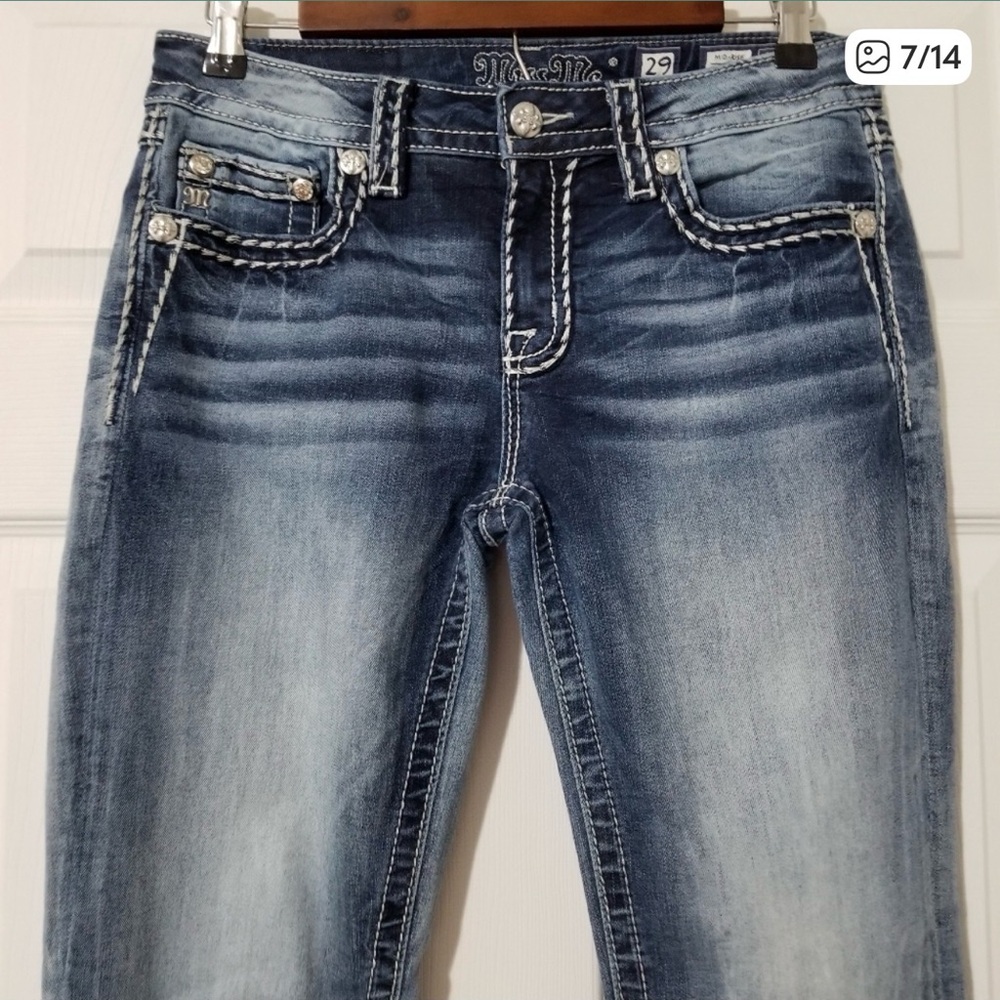 Miss Me Mid Rise Straight Leg Jeans Size 29x33